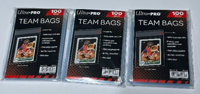 Ultra PRO Team BAGS Resealable Sleeves 100 200 300 400 500 1000 2500 5000 Case