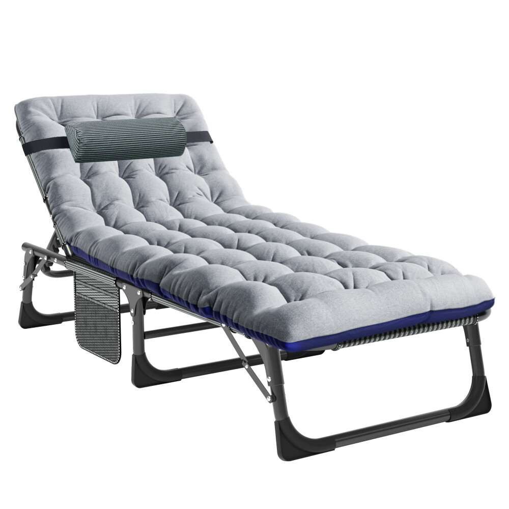 Slsy 4-Position Adjustable Cot Heavy Duty Folding Chaise Lounge Chair Outdoor