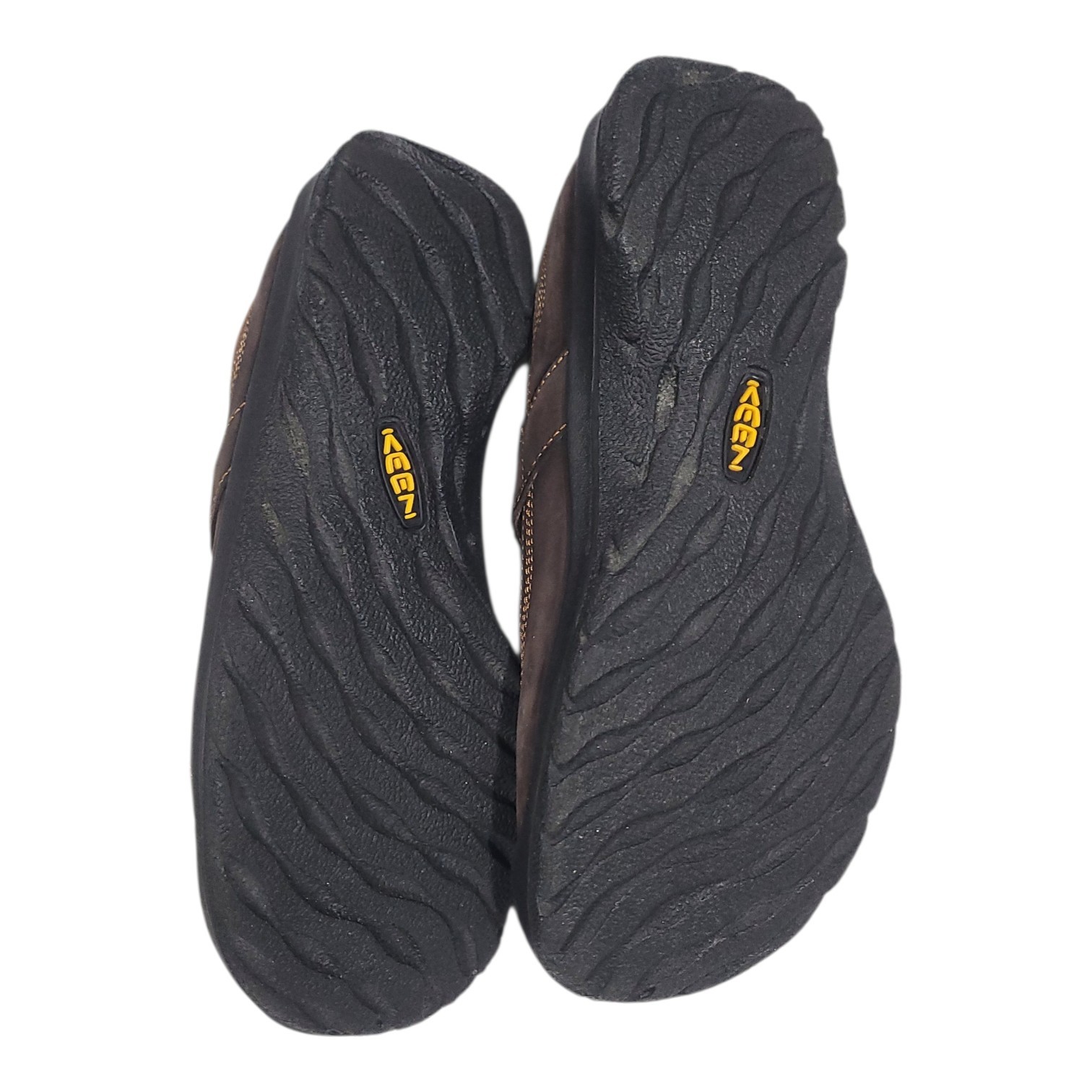 Keen Mary Jane Shoes Women's 8 Brown Leather Slip On Flower Detail EXCELLENT