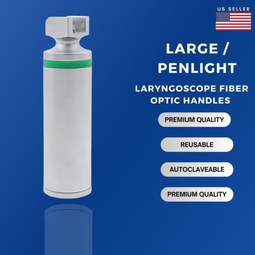 Laryngoscope Set Fiber Optic MACINTOSH MILLER Blades 3 Handle EMT Intubation Kit