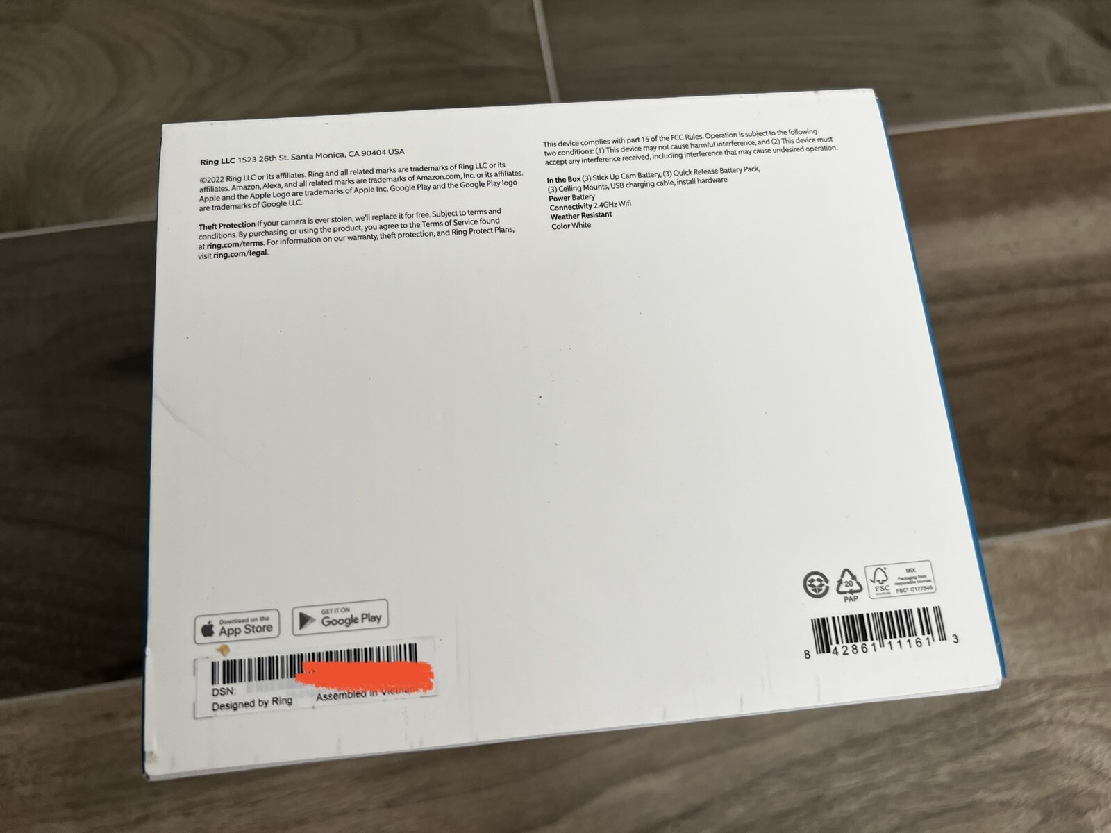 3 Pack Ring Stick Up Cam Indoor/Outdoor Home Security Camera Battery Wire Free