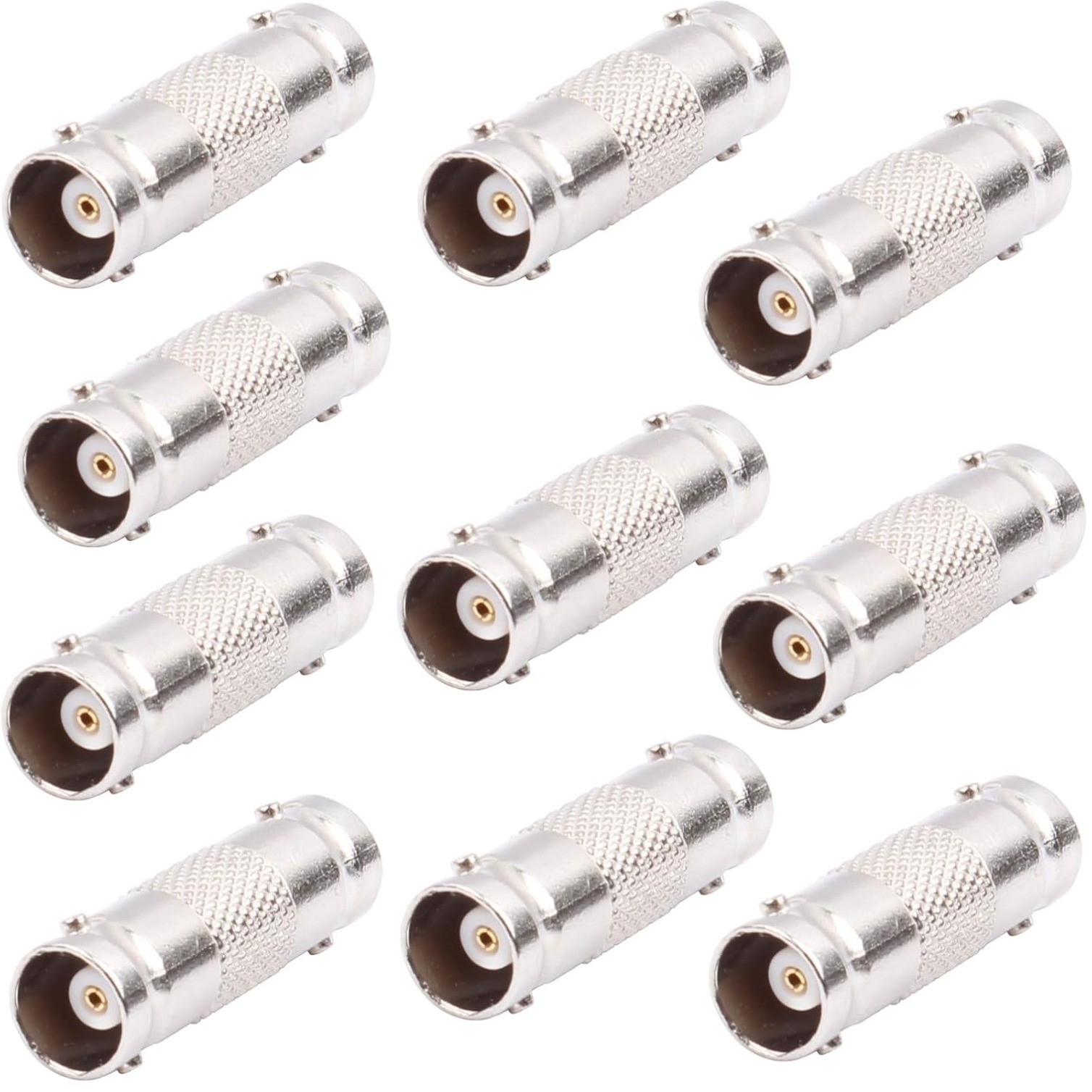 10- Pack BNC Female to Female Connector for Camera Adapter Extender Connector