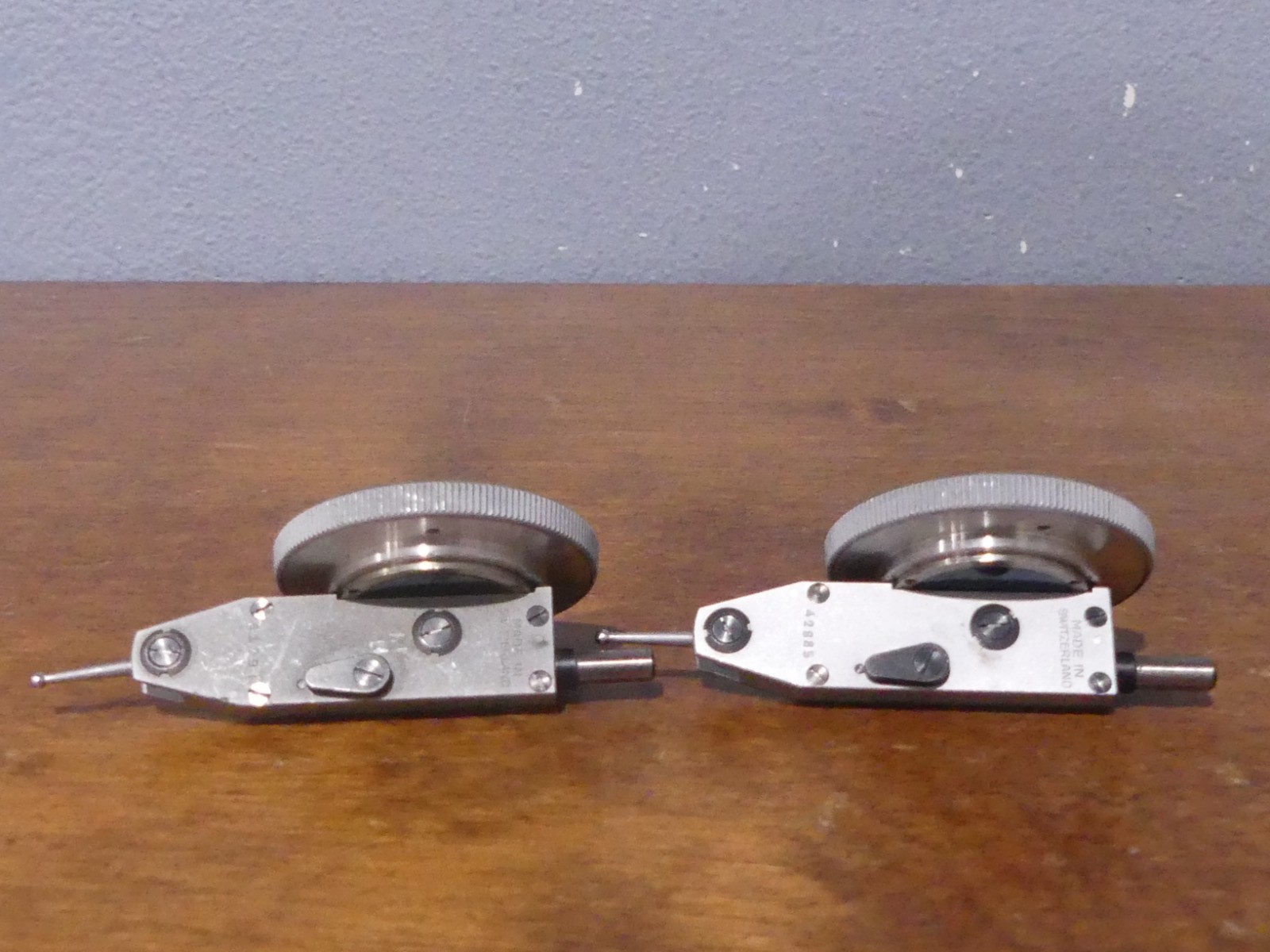 Lot of 2 Vintage Tesa Dial Test Indicator .0001''
