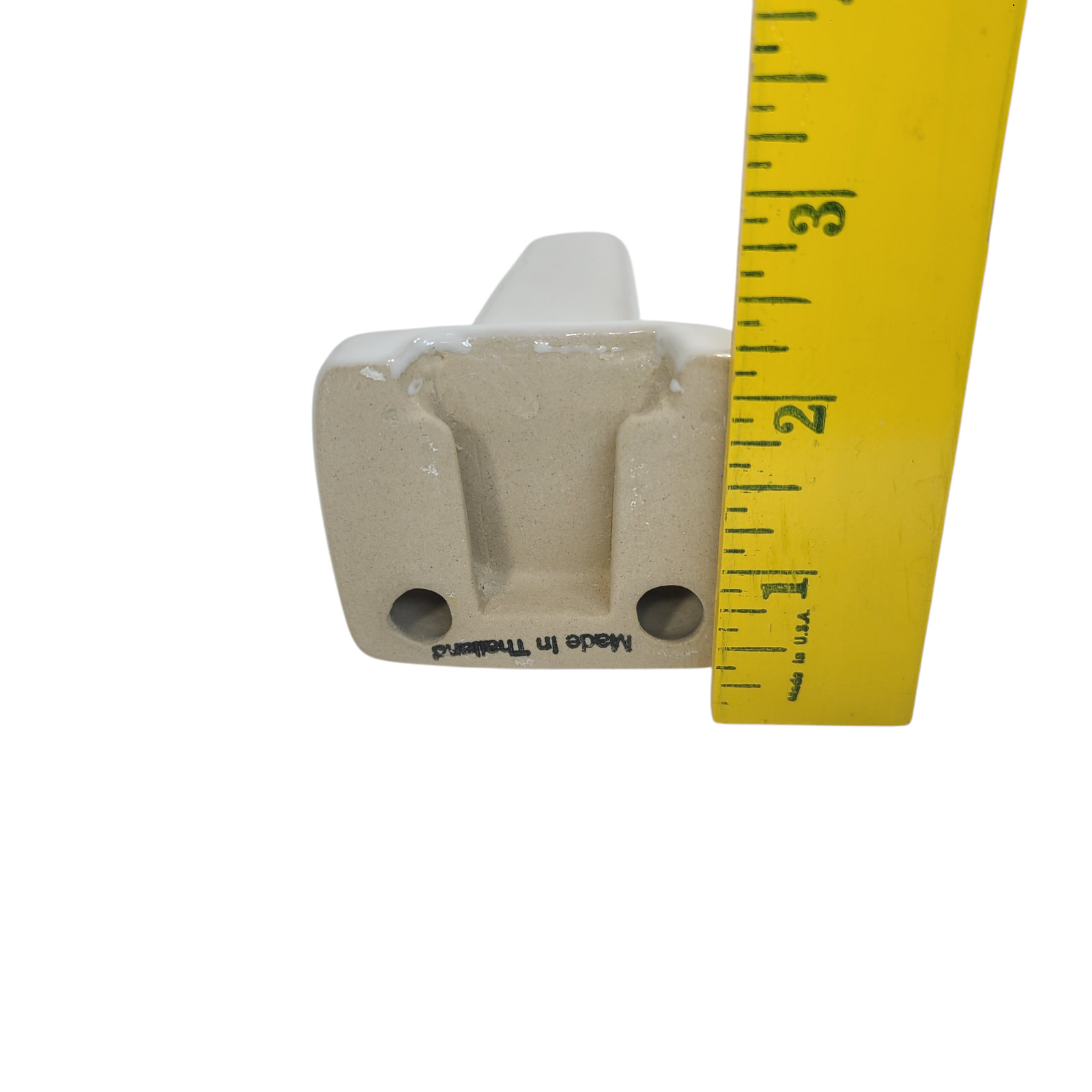 Vintage White Ceramic Towel Bar Rod Rack Post Holders Bracket Screw in Drywall