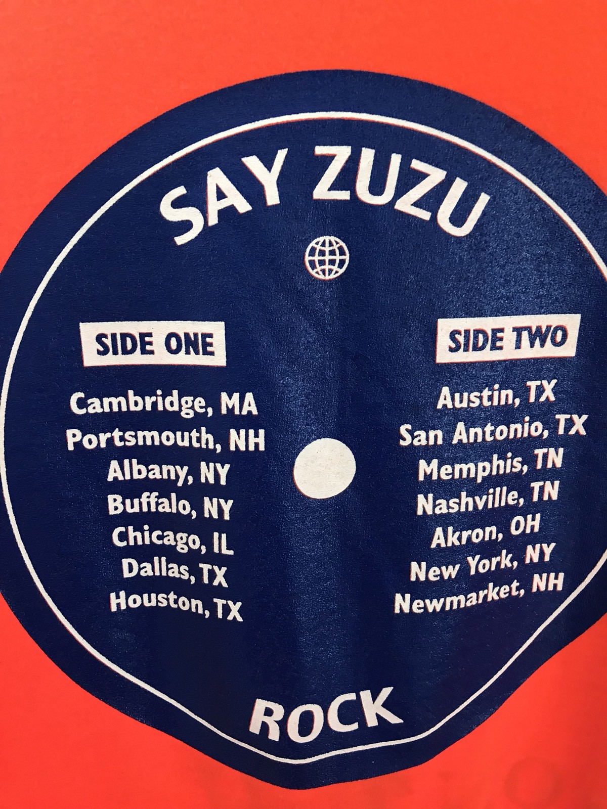 Say Zuzu On Tour-Broken White Records-Hanes Beefy-T-XL- Shirt