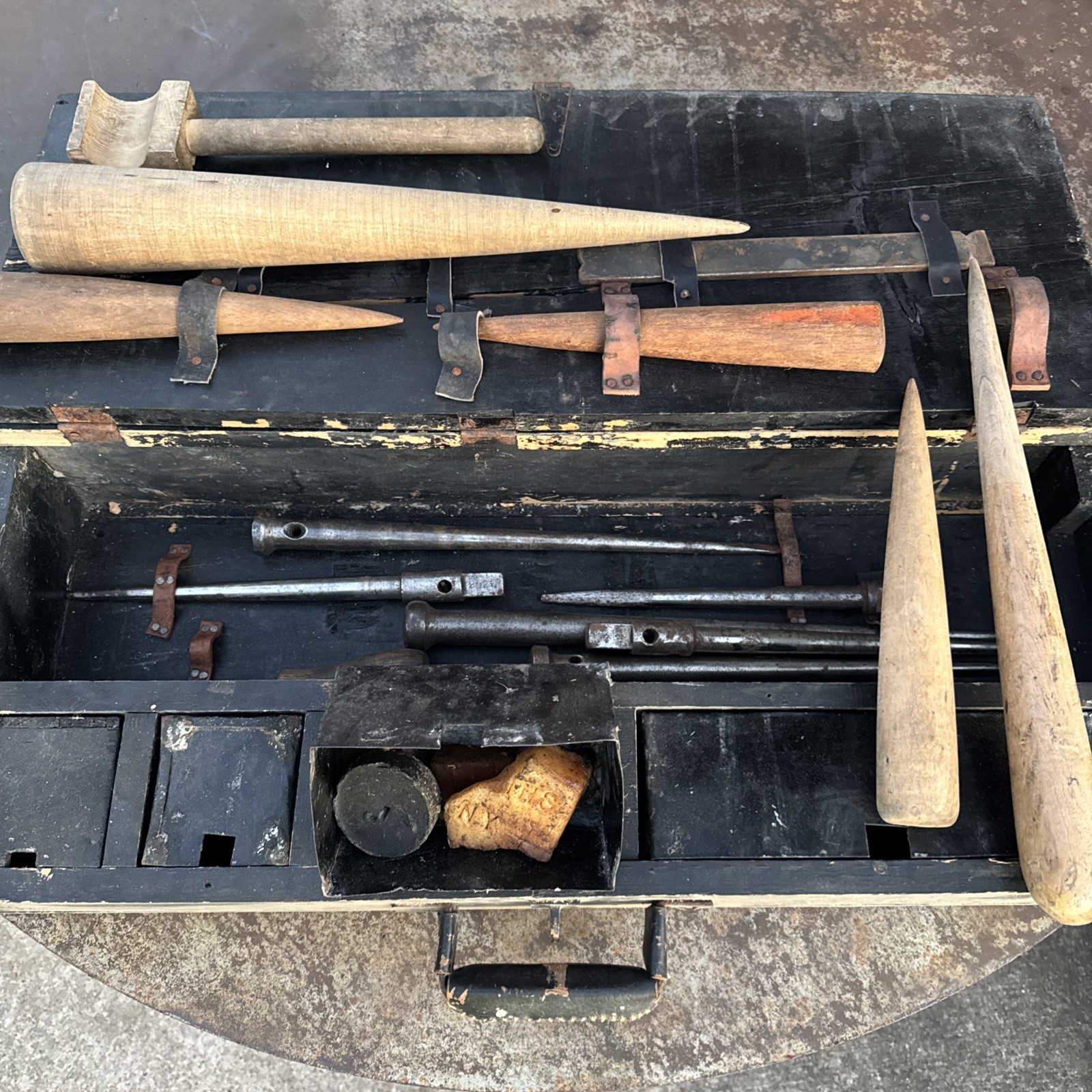 Vintage Sailor's Wood and Steel Rope Repair Fid Very Old and Heavy Nautical