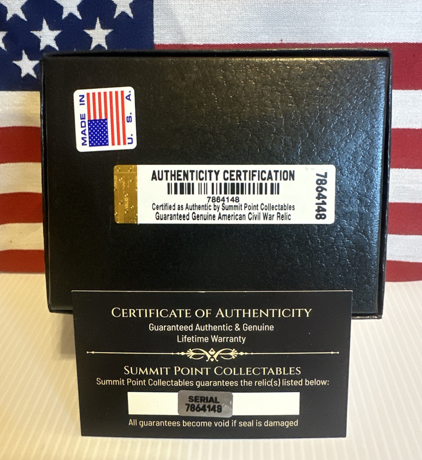 Civil War Bullet from The Battle of Pea Ridge with Display Case,Color! with COA