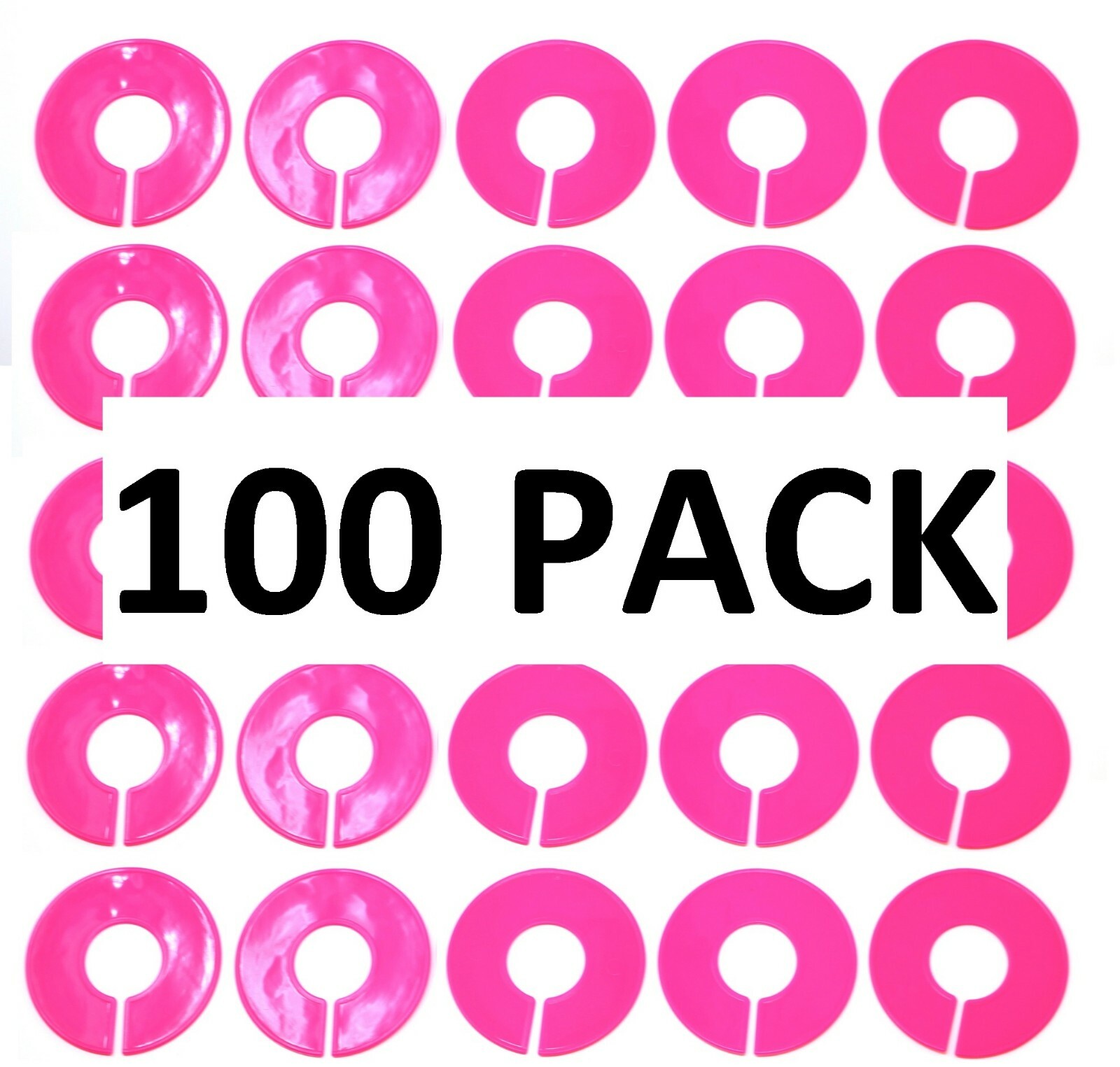 Pink Round Plastic Blank Rack Size Dividers - Multi-pack