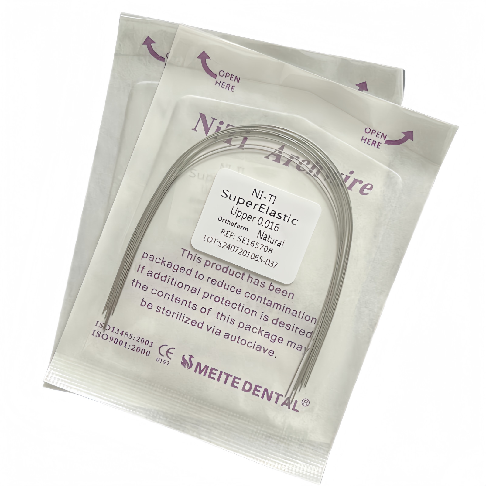 Dental Orthodontic Arch Wire Super Elastic Niti Round Rectangular Natural Form