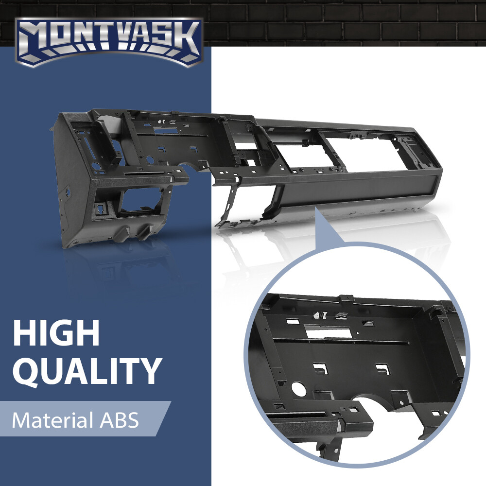 Fit For 88-94 Chevy GMC C/K Truck Suburban Blazer Dashboard Dash Core Black