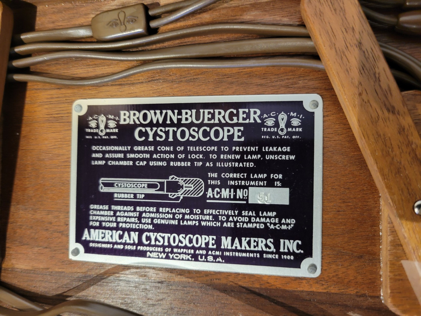 3 Sets of Vintage American Cystoscope Makers INC Brown-Buerger Cystoscope