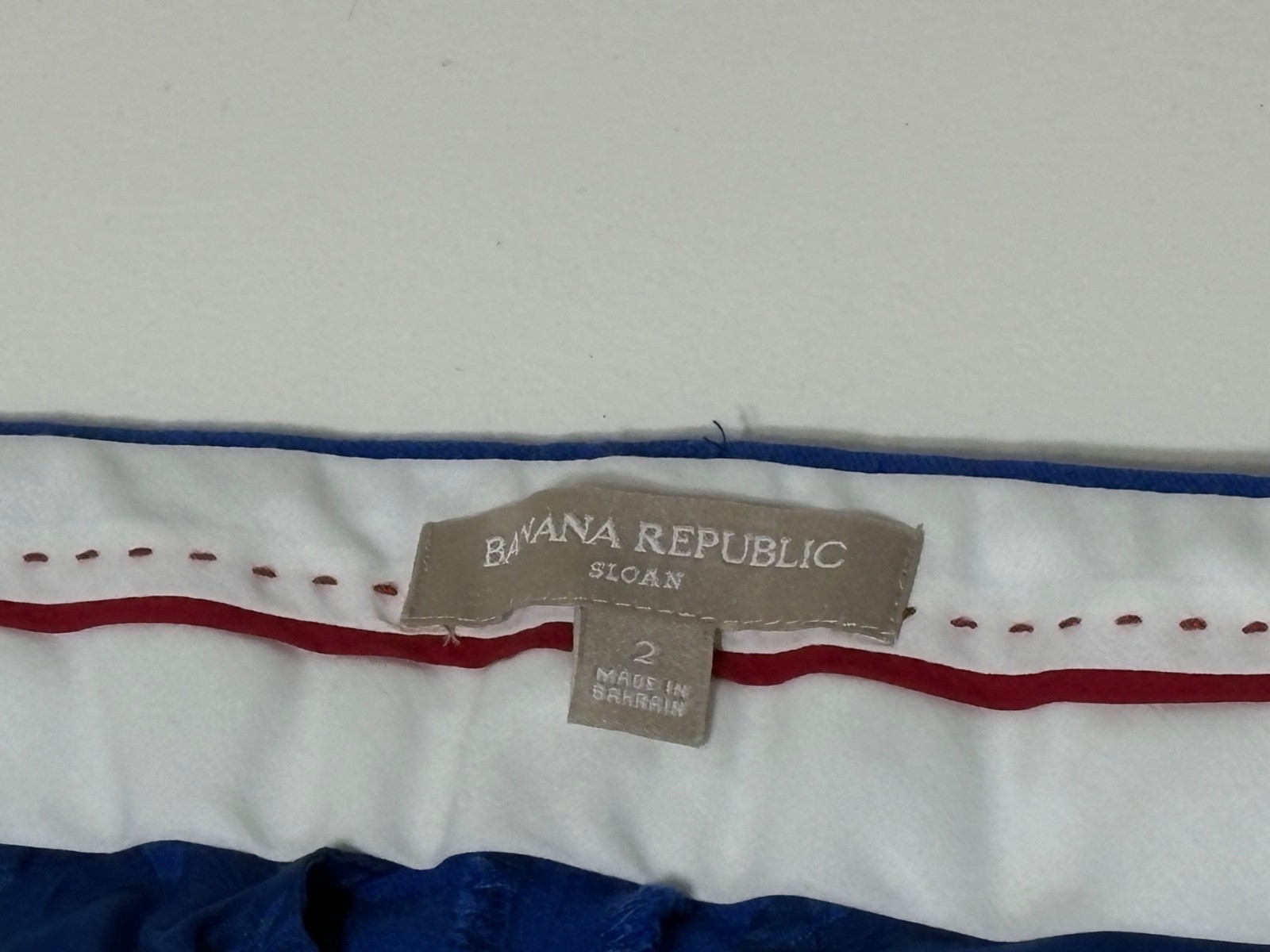 BananaRepublic Sloan Pants Womens 2 Blue Stretch Skinny Fit Office Wear Trouser