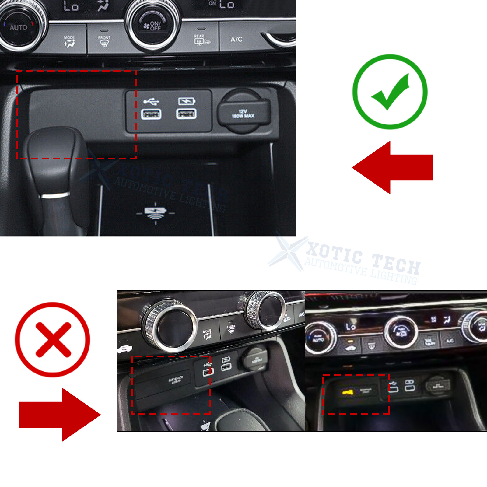 Sporty Red Interior Car Trim Decor Cover Accessories For Honda Civic 11th 2022+