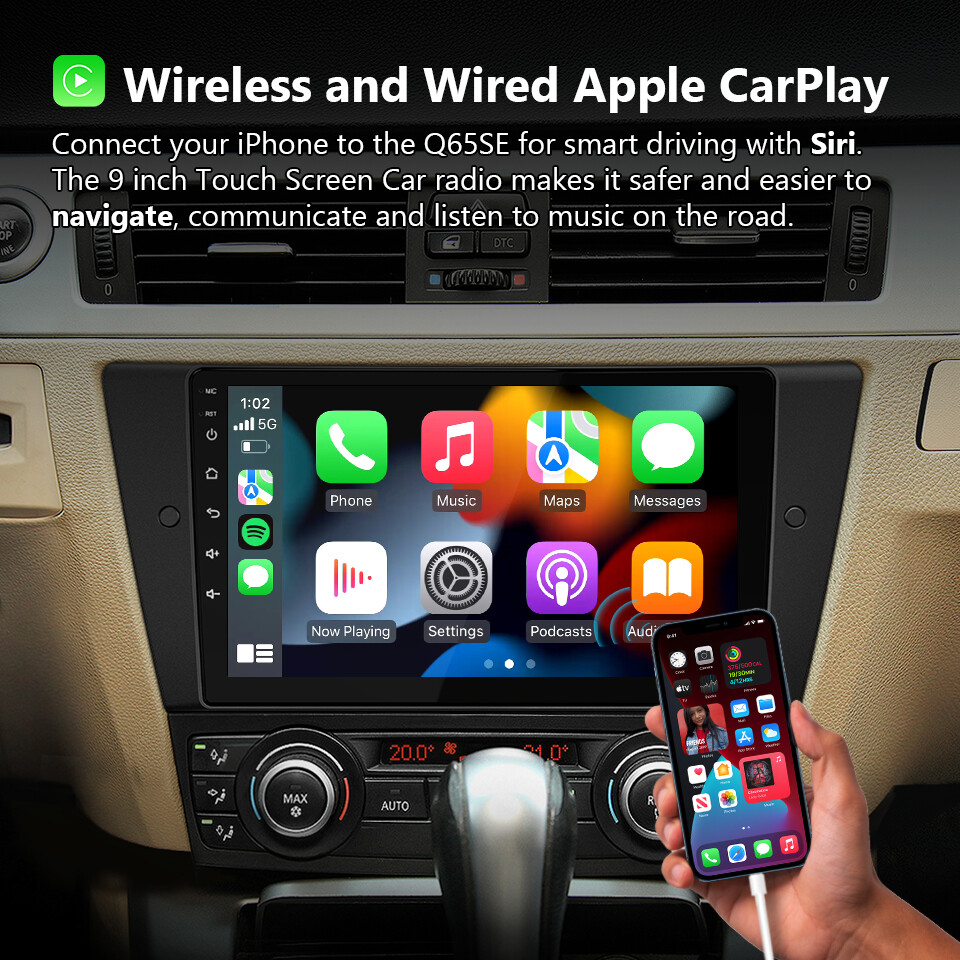 Android 10 8-Core 2GB RAM Head Unit Car GPS Radio Stereo for BMW E90 E91 E92 E93