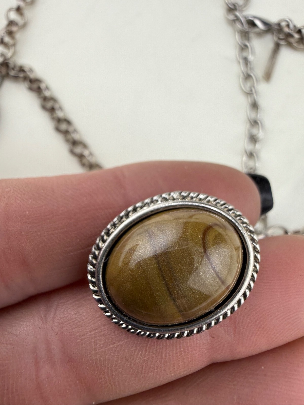 Egyptian Revival Charm Necklace Signed Lane Bryant 48”