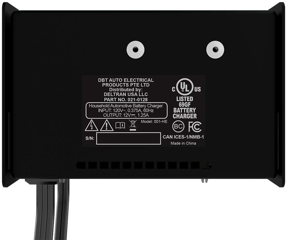 New # 021-0128 Deltran Battery Automatic Battery Charger Tender Plus 12V 1.25A