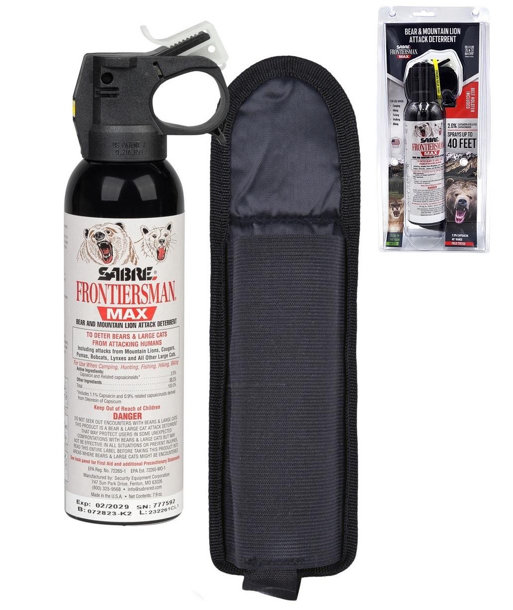 New Sabre Frontiersman Max 7.9 oz. Bear & Mountain Lion Spray (EXP: 02/29)