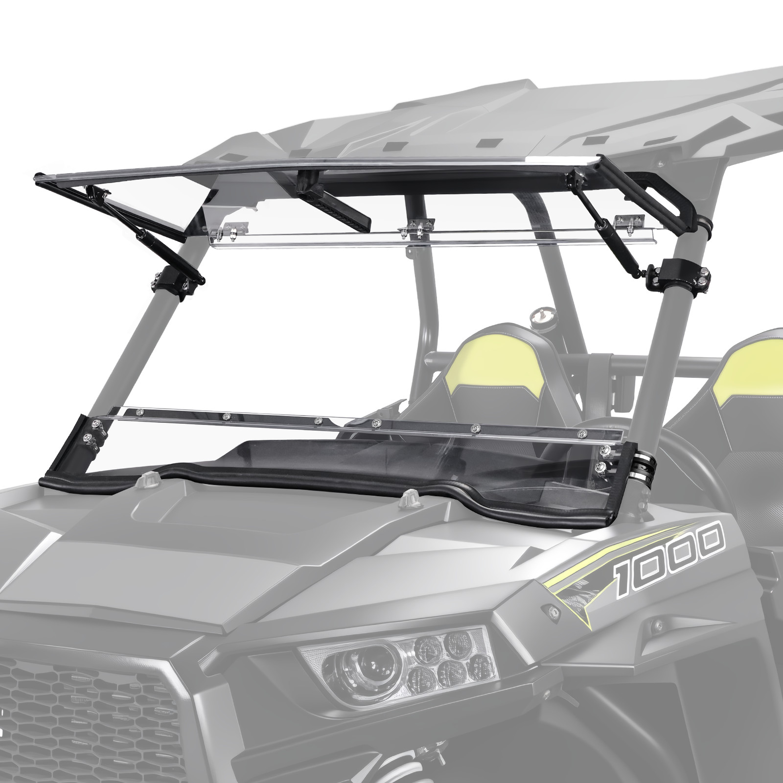 3-In -1 Flip UP Windshield Window for Polaris RZR XP 1000 2014-2018/RZR XP Turbo