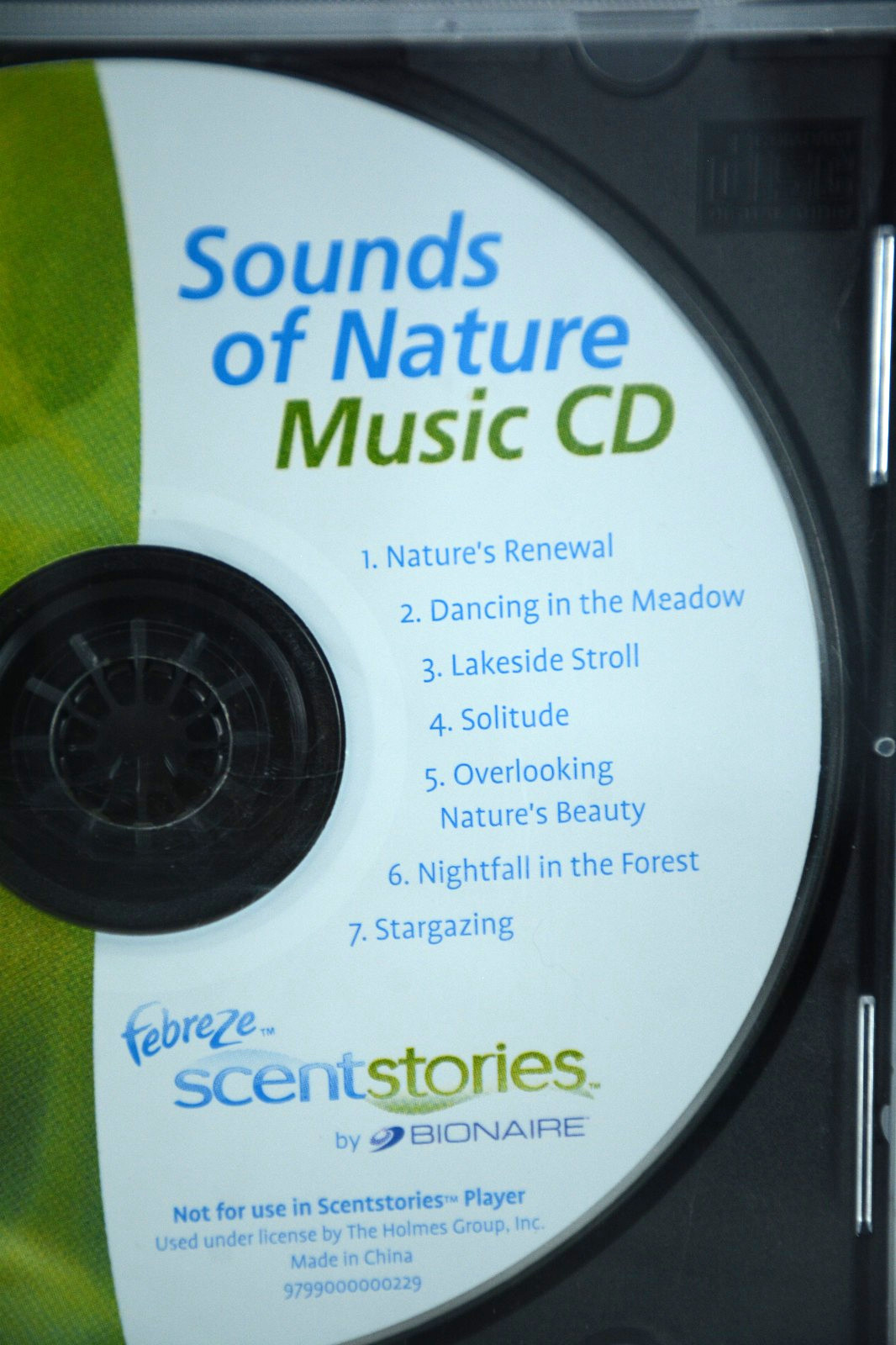 Febreze Scentstories Relaxing Sounds of Nature Music CD P&G Procter & Gamble NEW