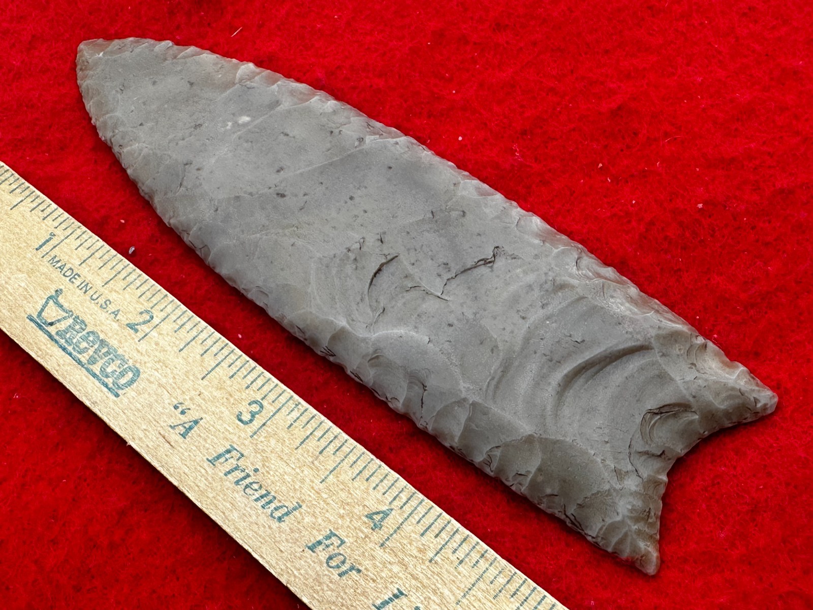 5 5/16" Texas Fluted Clovis Point, Indian Artifacts, Hopewell, Arrowheads, COA