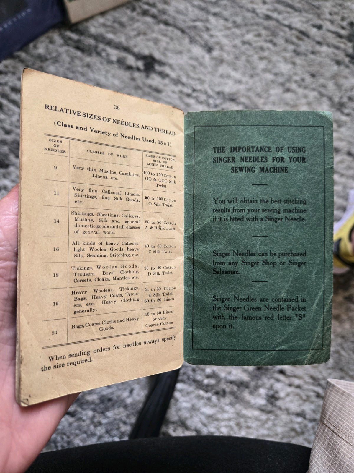 Vintage SINGER SEWING MACHINE 1915 Instruction Operating MANUAL Booklet #66 NICE