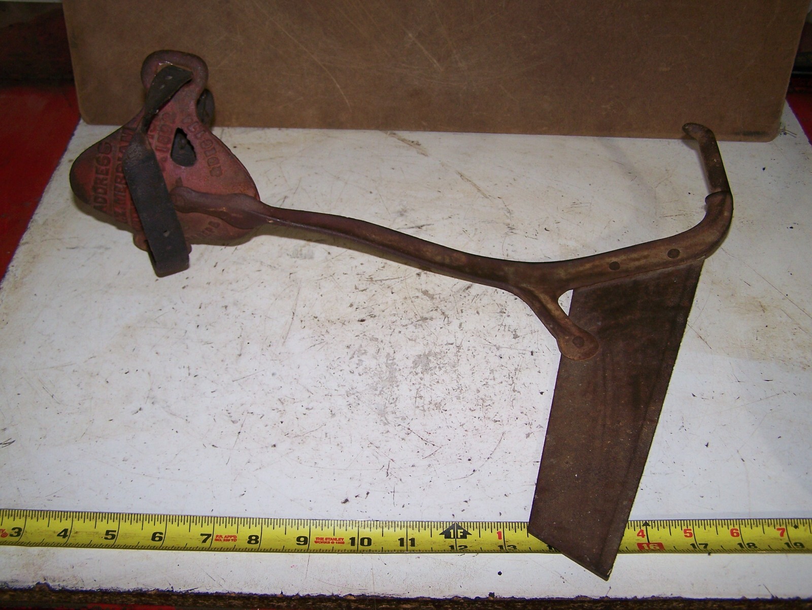 IZ MERRIAM Leg Type CORN CUTTER Cane Sorghum Primitive 1872 Whitewater WI WOW!