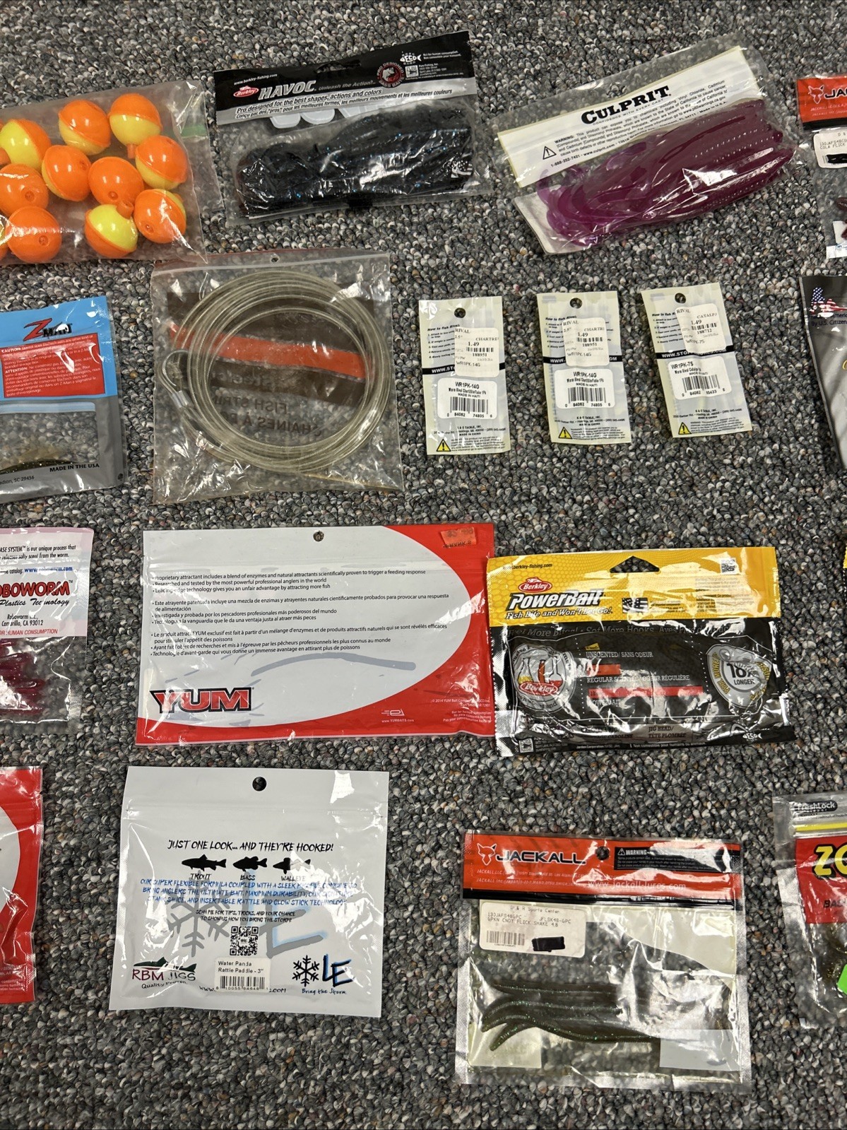 Bass Fishing Lures Soft Plastics Worm Lot RoboWorm Powerbait Yum Jackall Rival