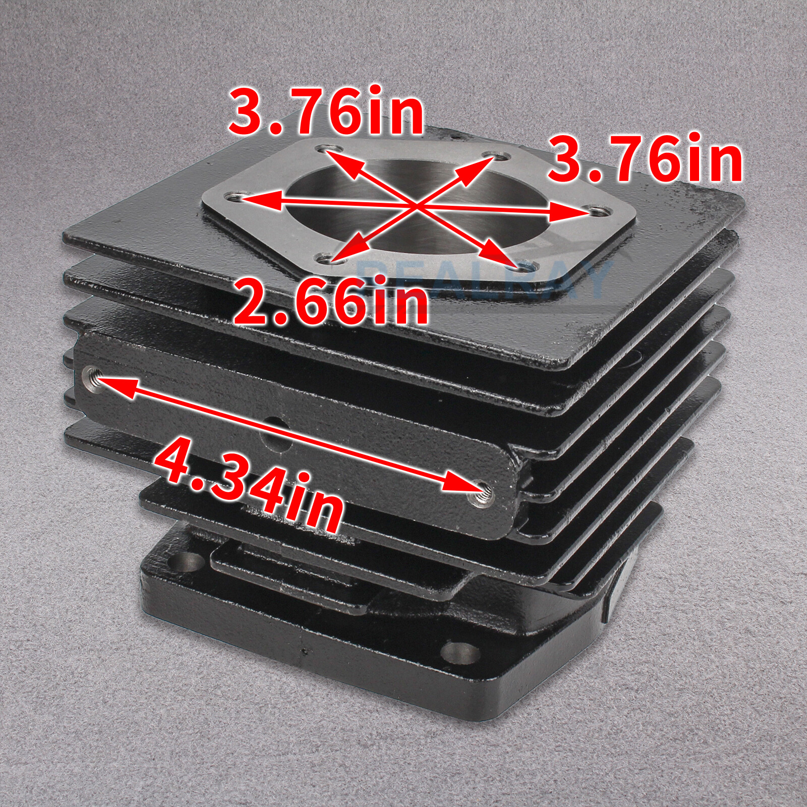 For 1976-1988 EZGO 2 Cycle Gas Golf Cart Top End Rebuild Kit Cylinder & Piston