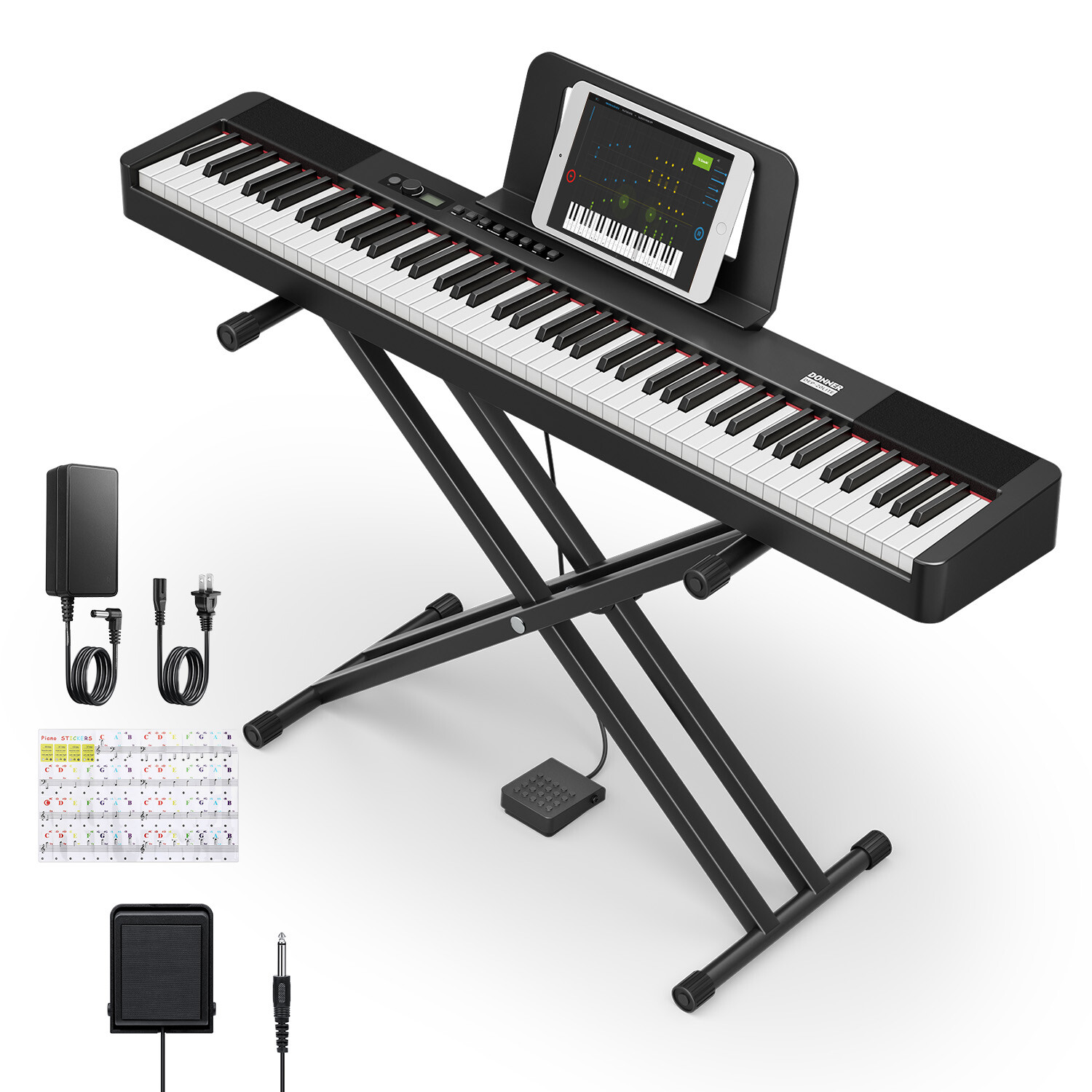 🎹 Donner DEP-20 Lite Digital Piano Keyboard 88 Weighted Key With Stand Pedal