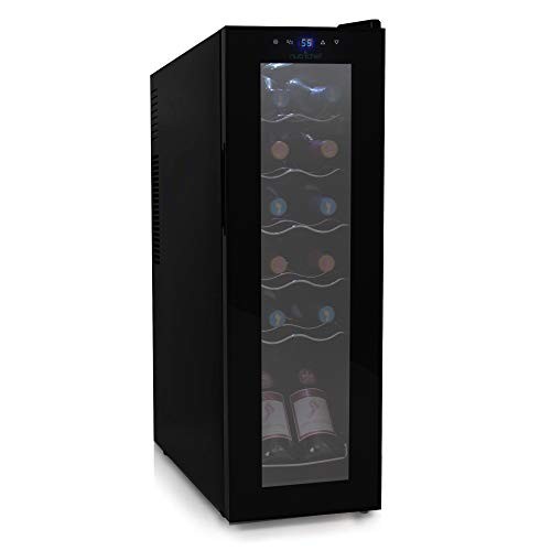 NutriChef PKCWC120 Smart Home Wine Cooler Chilling Refrigerator (12 Bottles)