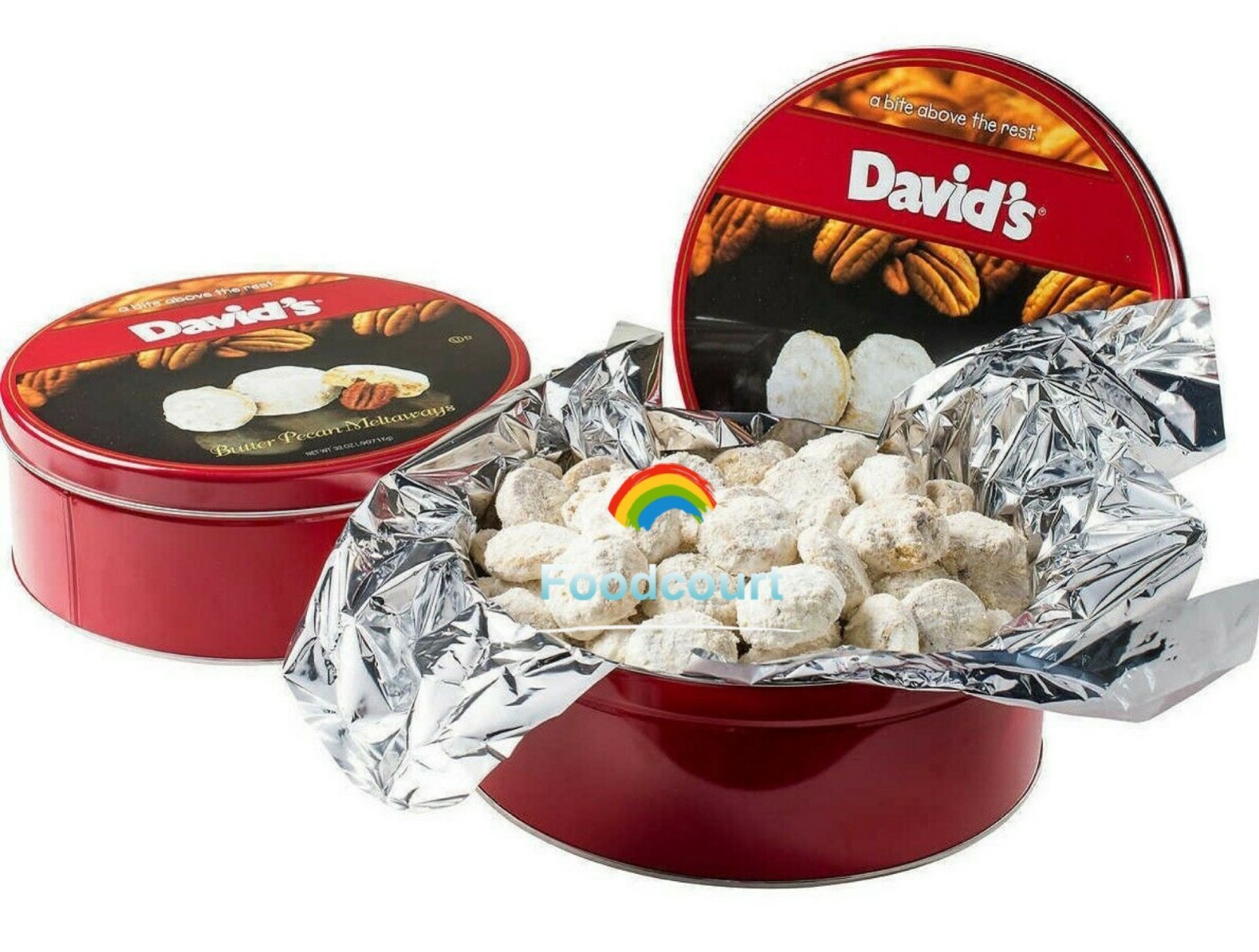2 Packs David's Cookies Butter Pecan Meltaways 32 oz Each Pack, Total 64 oz