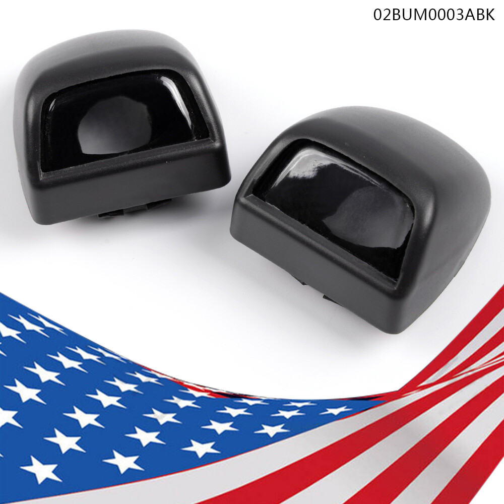 1 Pair of Rear Bumper License Plate Light Lens Fit For Chevy Silverado Black New