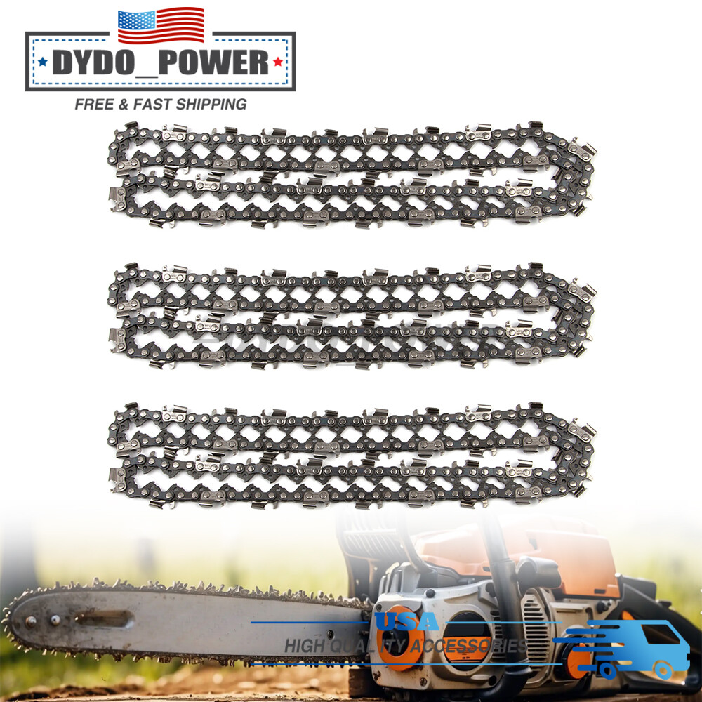 3PCS 20" inch Chainsaw Chain Blade 0.325" .058 76DL Full Chisel 76 DL Chain