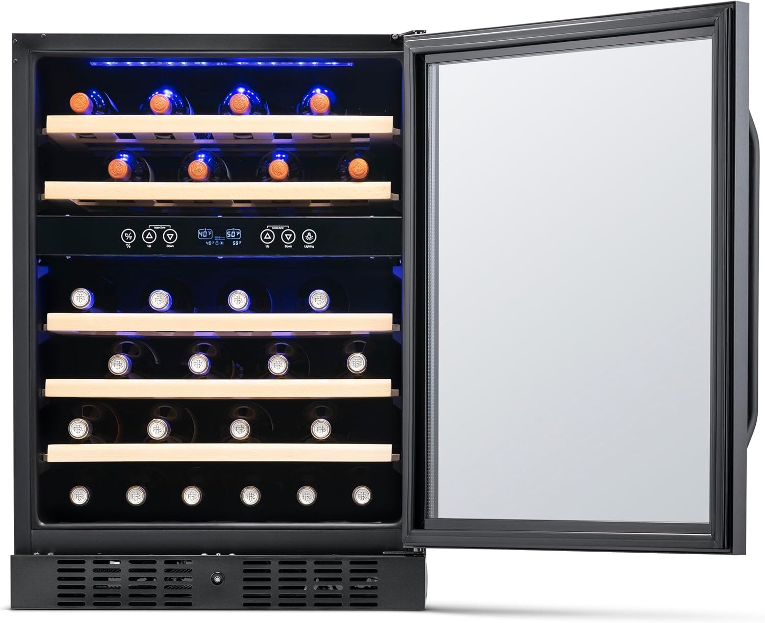 Newair NWC046BS00-RB 24" Built-in Dual Zone Wine Fridge - Certified Refurbished