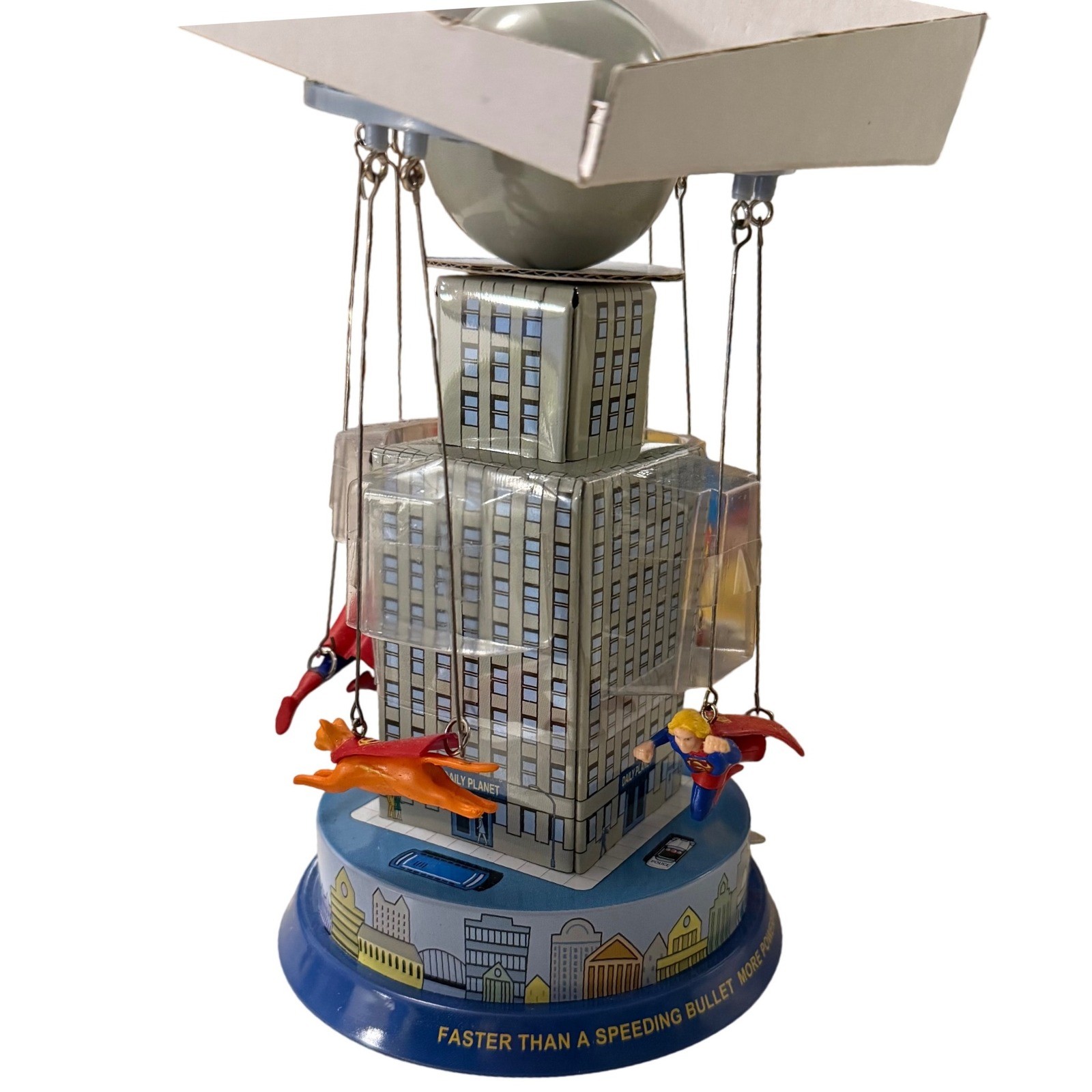 Schylling Superman Classic Carousel Wind-Up Tin Toy – Collector Series – Boxed