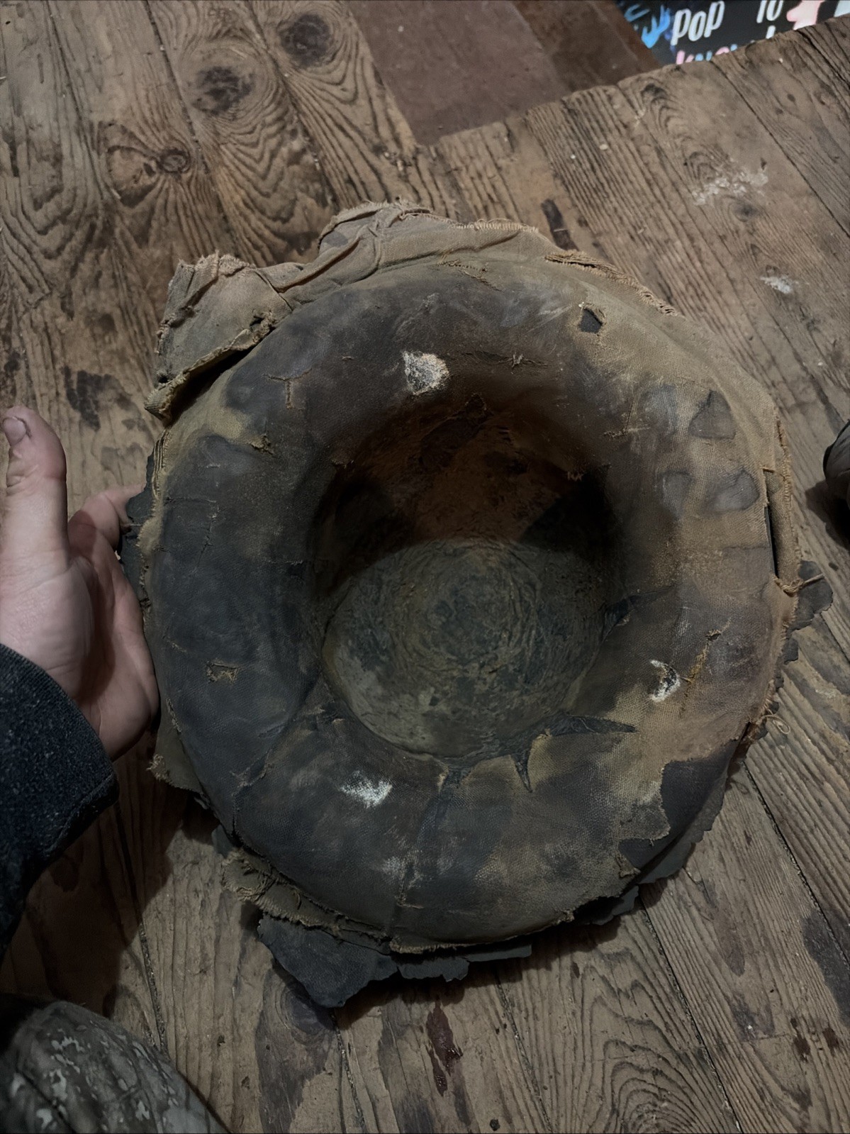 Rare Hard Rubber Top Hat Block Mold Insert Millinery Vintage Form