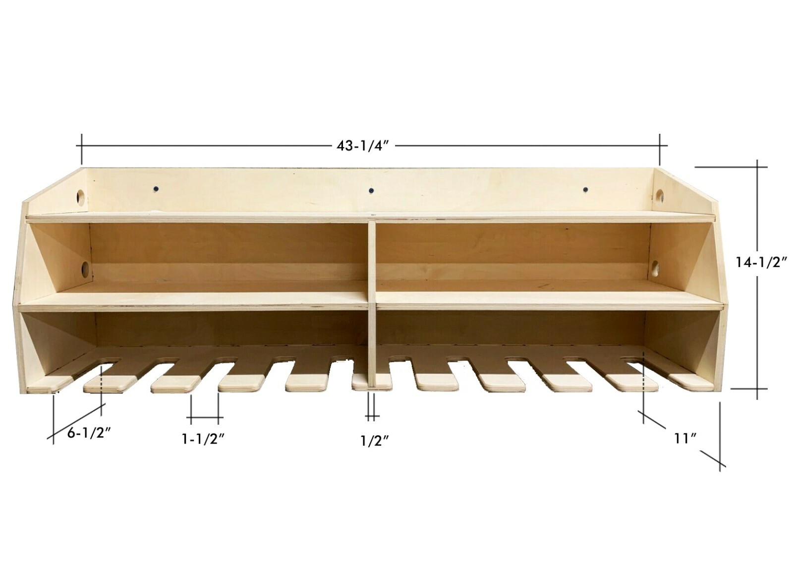 Cordless 10 Tool Holder Drill Impact Garage Storage Rack Wood Shelf Organizer