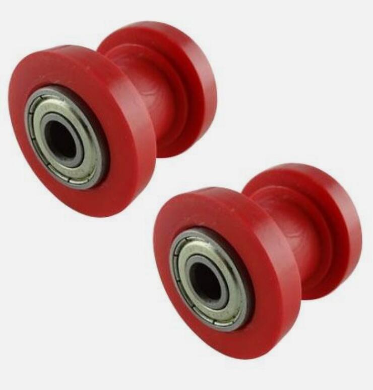 2PC Red 10mm Chain Roller Slider Tensioner Wheel Guide Pit Dirt Mini Bike ATV