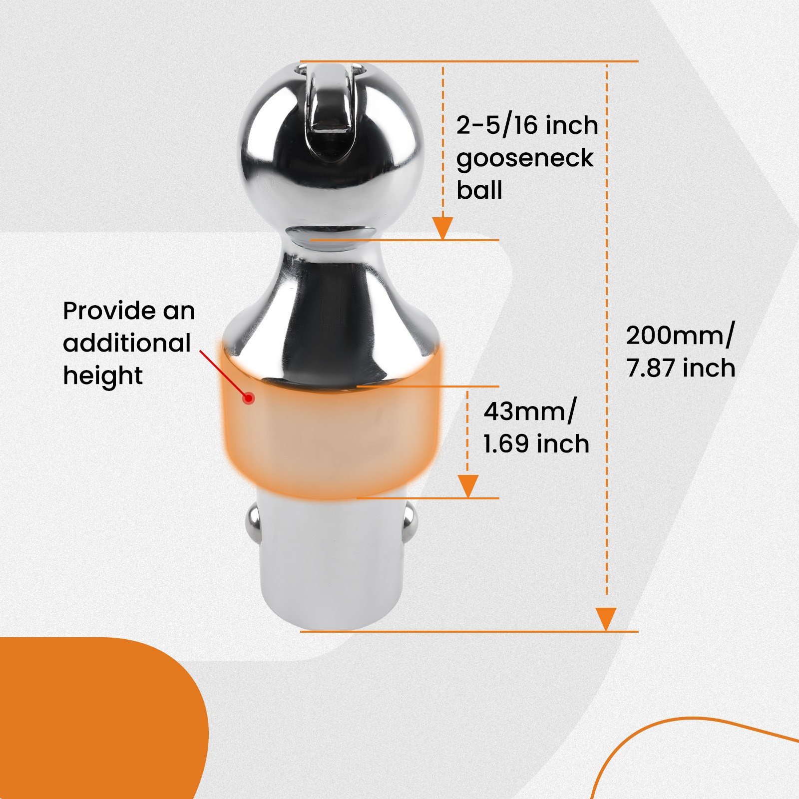 38K Rated Gooseneck Ball Kit for RAM 2500/3500 2013-2024 with Storage Box