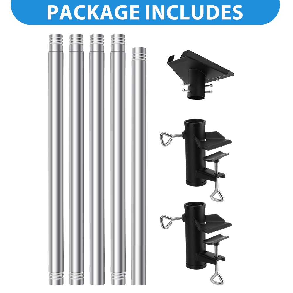 10ft Adjustable Stainless Steels RV Ladder Pole Mount Kit For Starlink Gen 3