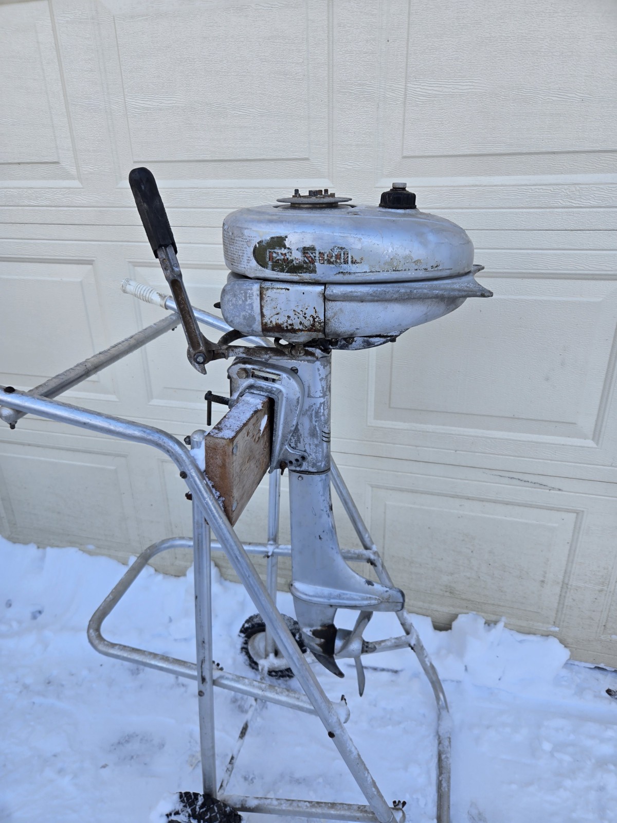 Antique 1941 Evinrude 4371 Sportwin 3.3hp Outboard Boat Motor Turns Over & Spark