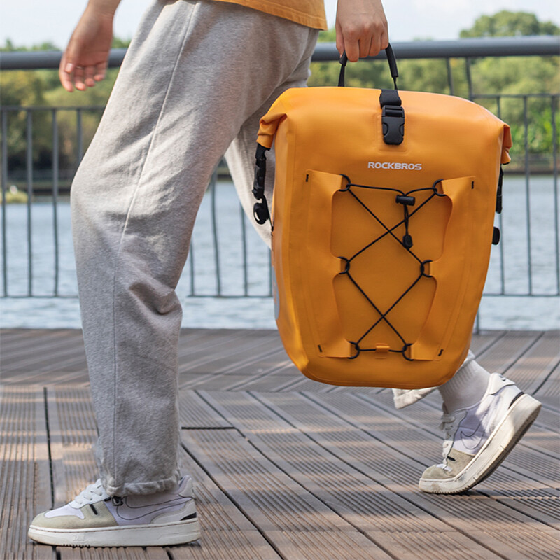 ROCKBROS Bike Rear Rack Seat Bag Storage Pouch Trunk Big Pannier 25L Waterproof