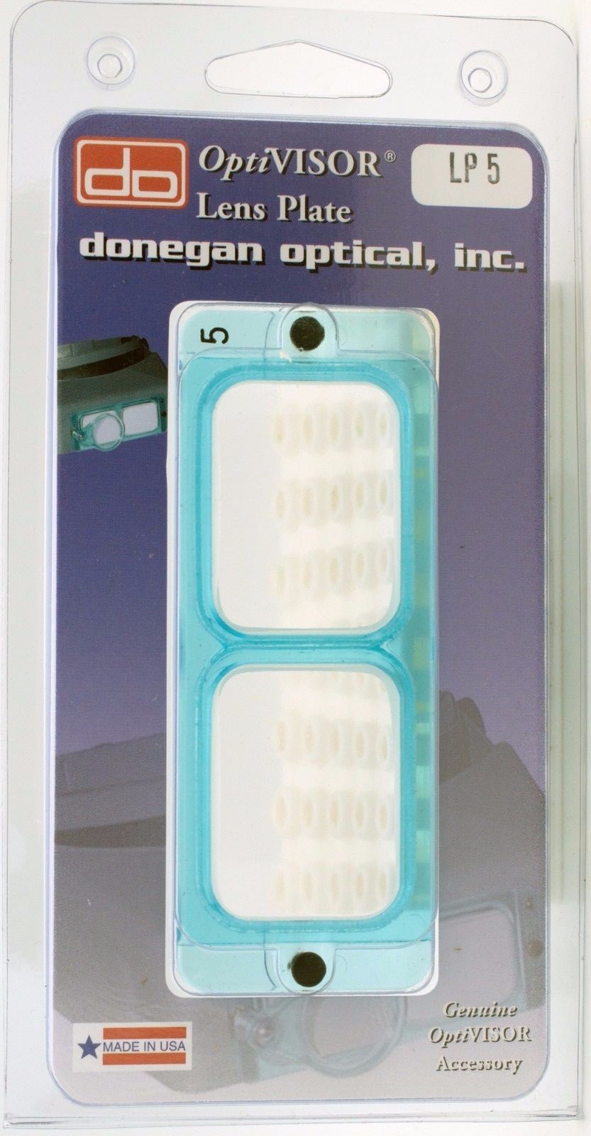 Donegan LP-5 OptiVisor® Glass Lens Plate, 2.5X Magnification at 8" Focal Length