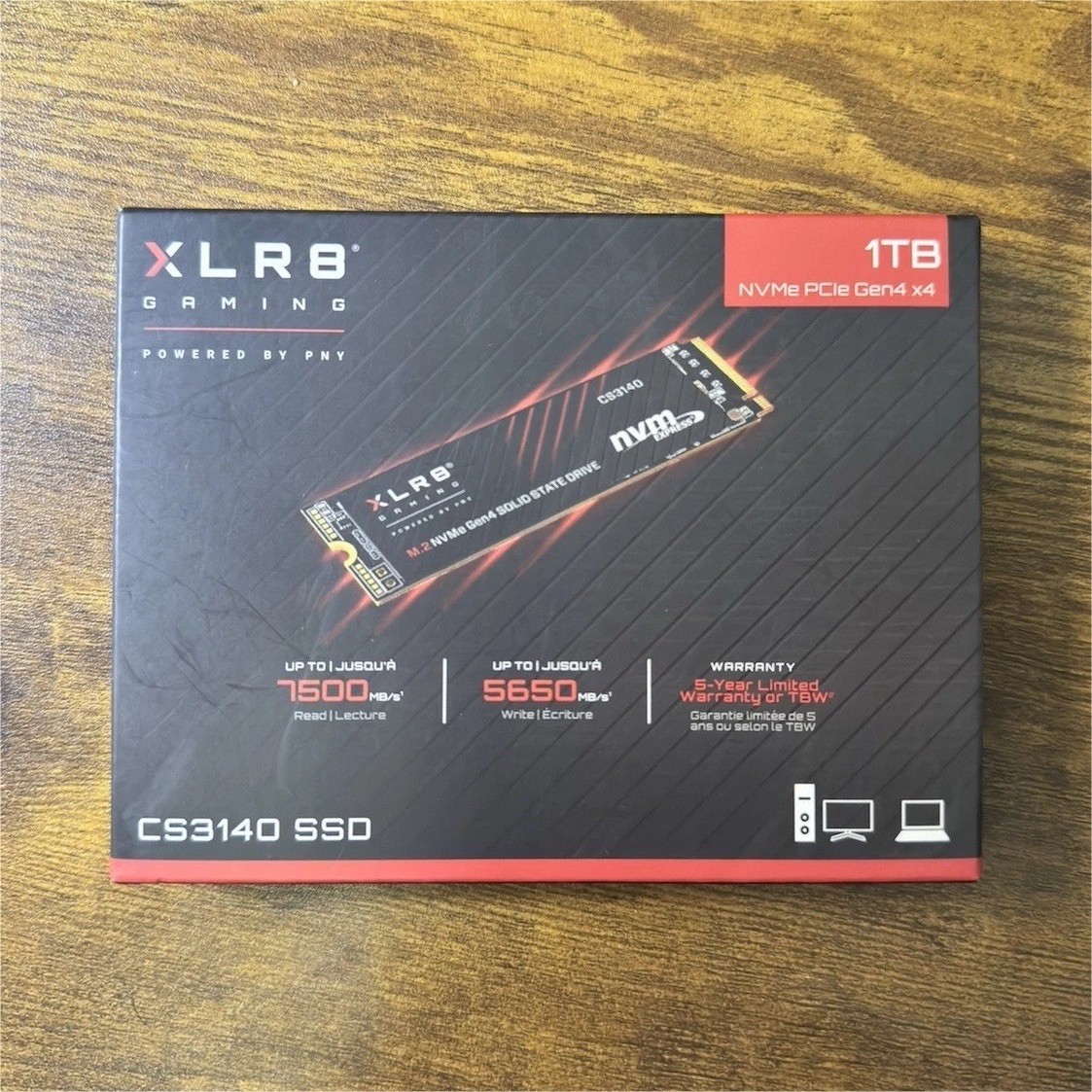 PNY XLR8 CS3140 1TB M.2 2280 NVMe PCIe Gen4 x4 Internal SSD Brand New