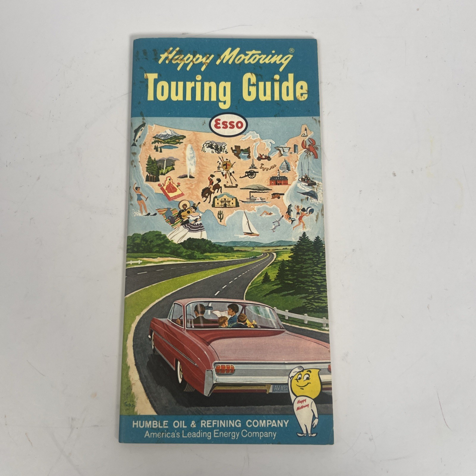 ESSO Happy Motoring Touring Guide Brochure Vintage 1964 Good Used Condition