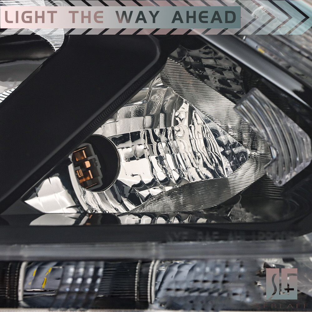 For 2014 2015 2016 Nissan Rogue Headlight Halogen Chrome Clear Left+Right Side