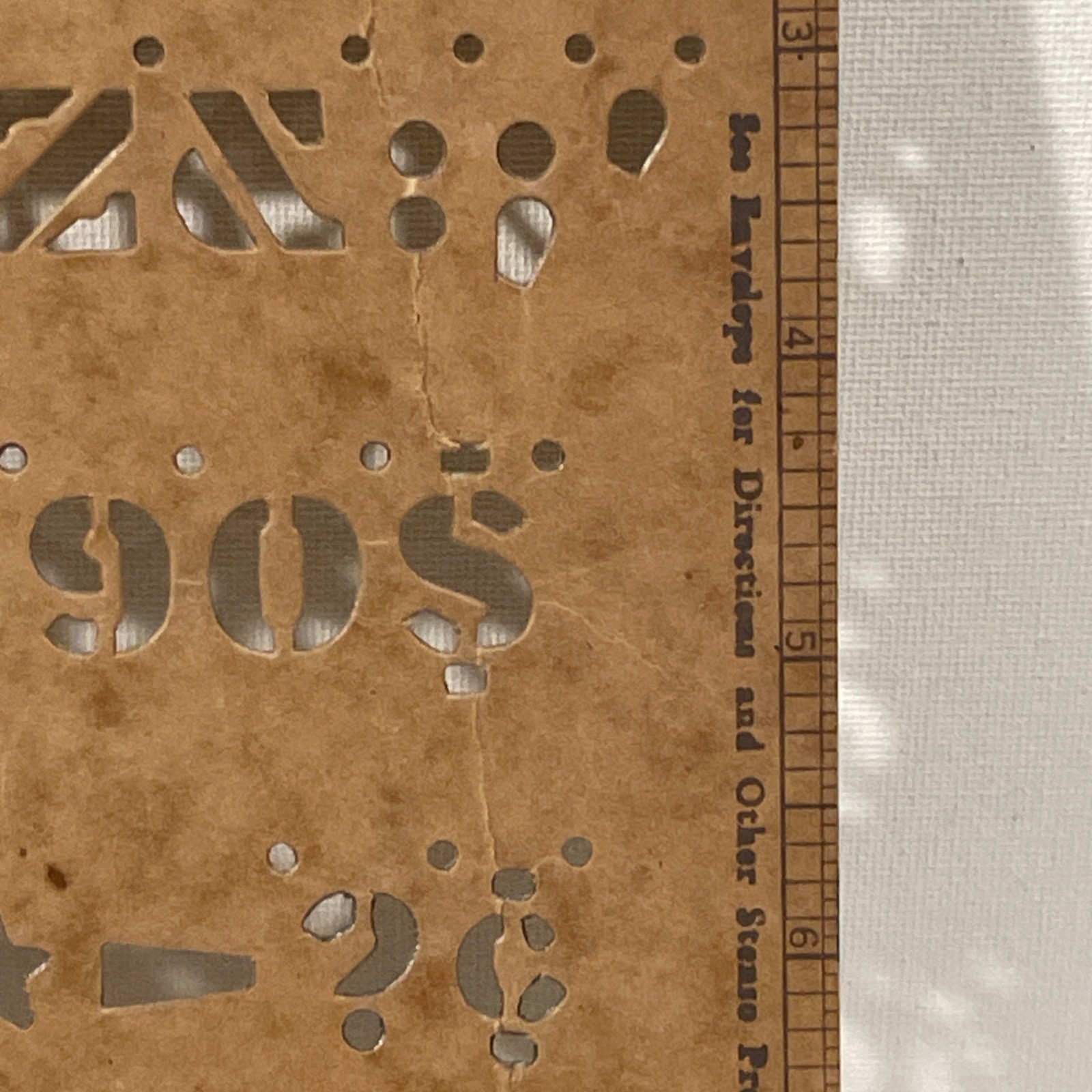 Vintage 1960’s Stenso Lettering Co - Lettering Guide Stencil No. 12, 1/2 Inch