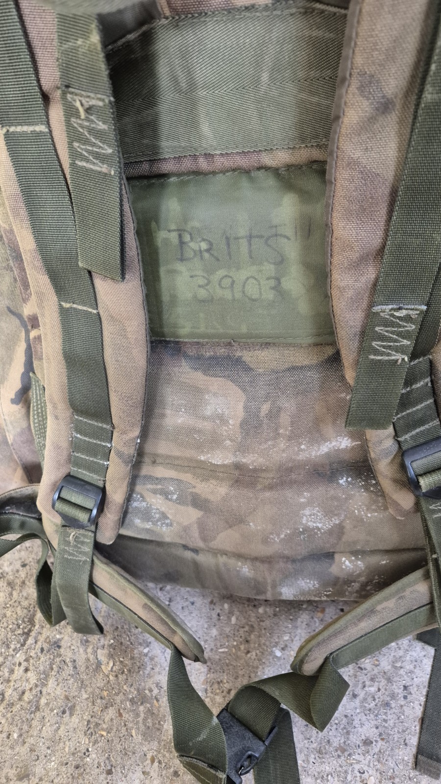 GENUINE BRITISH ARMY BERGEN RUCKSACK DPM LONG BACK 120L SIDE POUCHES + YOKE