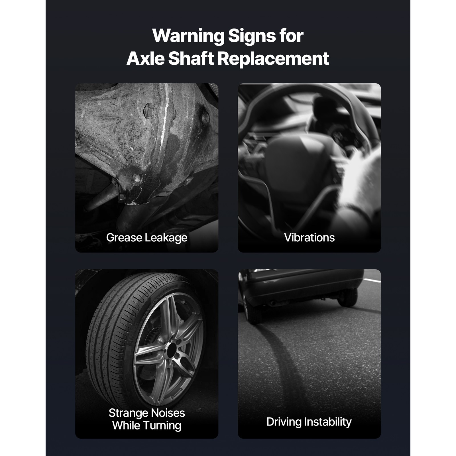 Uimoso Pair Front Left & Right CV Axle Shaft for Toyota Corolla 1.8L 2009-2018