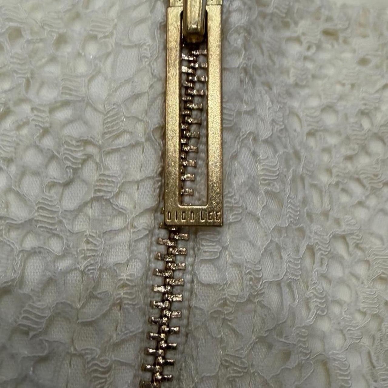 Rare Dion Lee Ivory Lace Corset Top with Garter Straps Size Large/XL